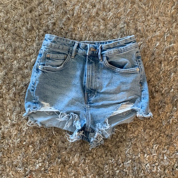 Zara hi rise denim shorts - Picture 4 of 7